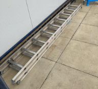 A set of aluminium ladders