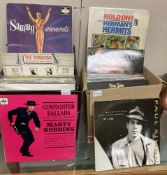 2 boxes of LP's including Paul Simon, The Beatles & Elton John
