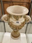 A Grecian style tall vase, COLLECT ONLY.