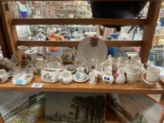 A collection of Crested Ware including Goss