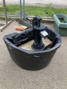 A plastic water pump feature
