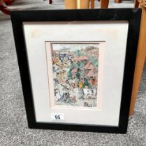 A framed & glazed Louis Wain picture 'Prosperity'