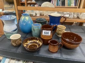 A quantity of vintage Stacho pottery etc