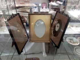 A pair of vintage photo frames & 1 other