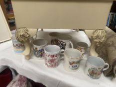 A collection of Royal commemorative & other cups & mugs