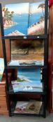 A good selection of unframed sailing scenes, paintings of various sizes