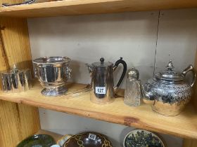 A good lot of silver plate including ice buckets