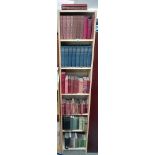 6 Shelves of books including encyclopedia, Grumms fairy tales etc