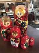 A set of 5 Russian nesting dolls