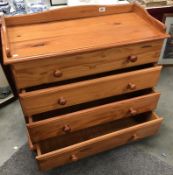 A pine 4 drawer chest COLLECT ONLY