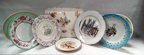 A quantity of collectors plates etc