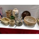 A quantity of pottery items