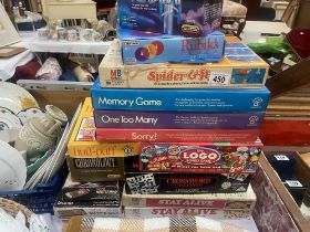 A quantity of boardgames