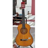 A Music Alley acoustic guitar Model MA-34-N (Stand not included) COLLECT ONLY