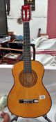 A Music Alley acoustic guitar Model MA-34-N (Stand not included) COLLECT ONLY