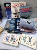 A quantity of aeroplane related books