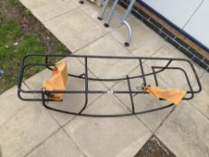 A metal seesaw frame