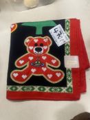 Rare Vivienne Westwood Mini scarf / handkerchief with bears and Christmas trees