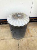 A Galvanised dustbin