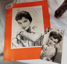 A signed photograph of Rosamund John & Connie Francis 1958 programme
