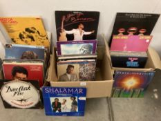 3 Boxes of LPs including Elton, Four Tops, Wings etc