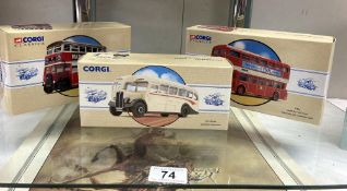 3 Corgi classics including 97857, 97826, 98161 Bus & coach models
