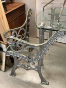 A pair of heavy cast bench ends (no slats) COLLECT ONLY.