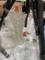 A selection of vintage glassware