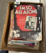 A good quantity of 50's, 60's & show sheet music