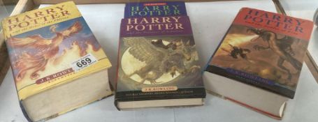 4 Hardback Harry Potter book. Order Of The Phoenix is 1st edition, other 3 are 10th edition.