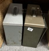 2 Metal filing cases