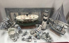 A quantity of small fishing boats etc