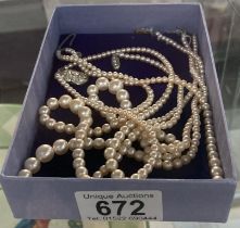 3 Pearl necklaces