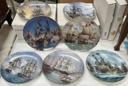 Eight boxed Great British Sea Battles collector's plates.