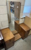 A Vintage dressing mirror set in 2 cabinet unit 105 x 53 x 146cm