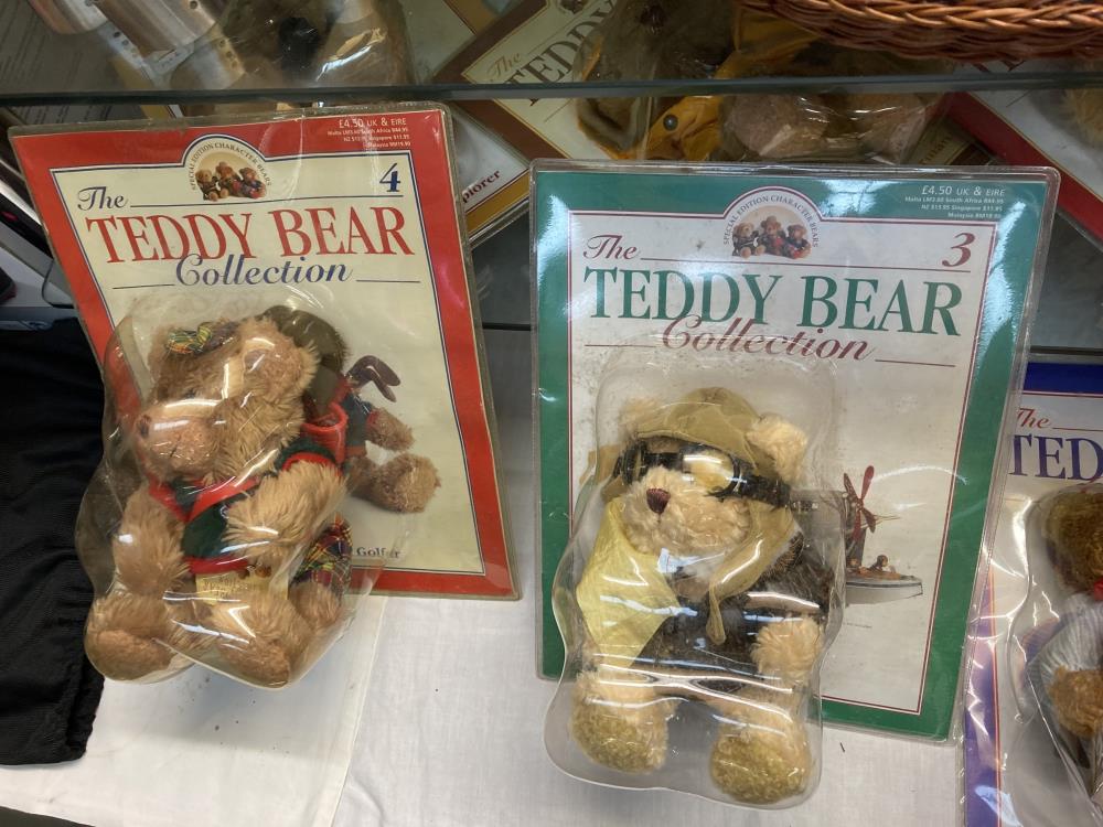 A quantity of collectors teddy bears, sealed with magazine. No 1 through to No 8 - Image 2 of 3