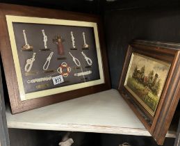 A Nautical knot collage picture & A small Dutch farm picture