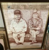 A framed print Papa Joe and Little Joe