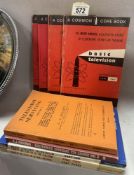 A quantity of vintage basic television servicing books