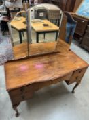 A 1930's mirror back dressing table, COLLECT ONLY.