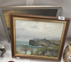 2 Paintings on board of coastal scenes
