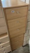 2 Modern 3 drawer bedside cabinets 39 x 42 x 62cm