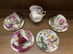 4 Trios by 'Duchess', A milk jug & sugar bowl