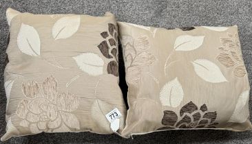 A pair of cushions