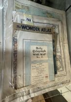 A quantity of maps & atlas of the world etc