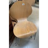 A set of 6 Scandinavian style chairs