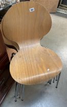 A set of 6 Scandinavian style chairs