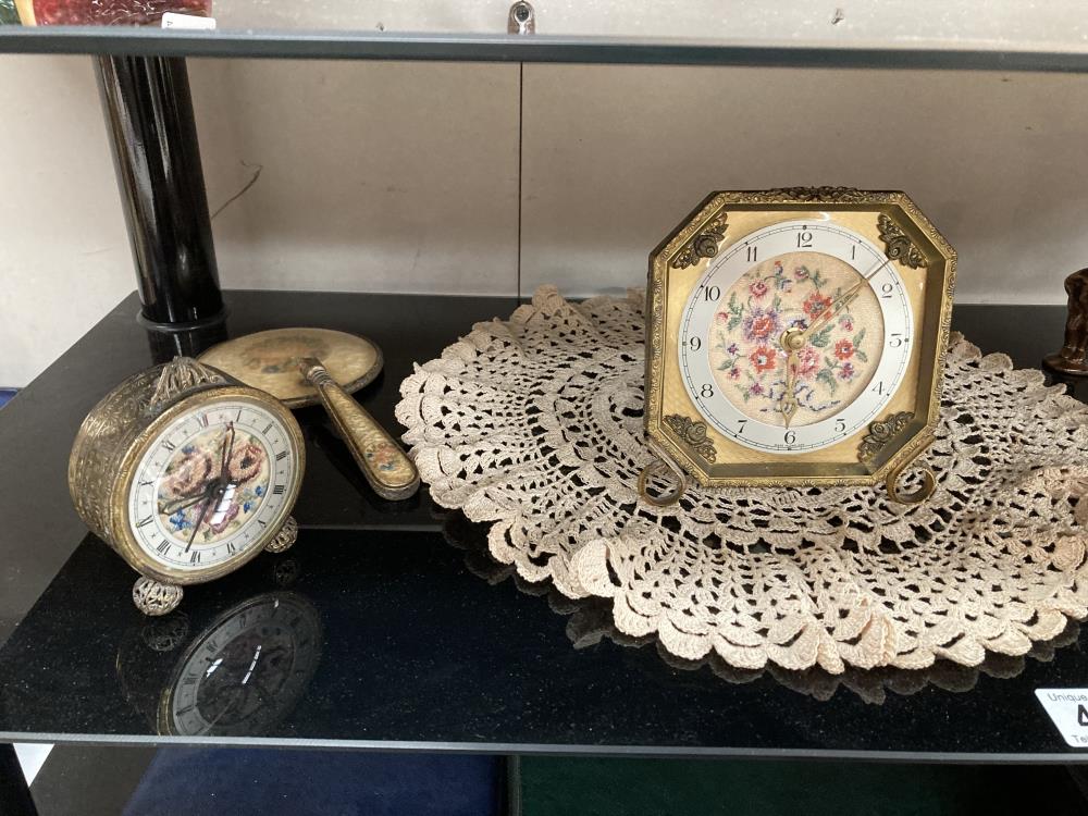 A quantity of vintage clocks etc including A musical ashtray - Image 2 of 3