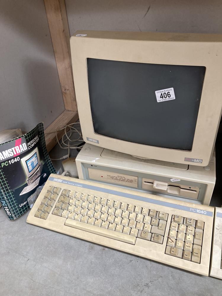 2 Amstrad 640k PC1640 personal computers - Image 2 of 3