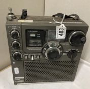A Sony FM/AM multi band receiver radio